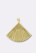 Estampe breloque eventail 20 mm or x1 Estampe breloque eventail 20 mm or x1