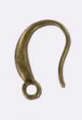 Crochet d'oreille 13x9 mm bronze x2