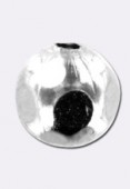 Perle en métal hexagone 10 mm argent x1