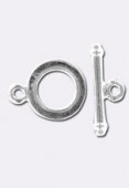 Fermoir en T 20x13 mm argent x1