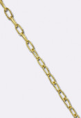 Chaîne forçat 3x1.2 mm 1 micron or x50 cm Chaîne forçat 3x1.2 mm 1 micron or x50 cm
