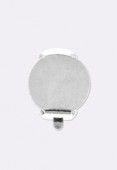 Clip support à coller 14 mm argent x2