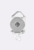 Clip support à coller 8 mm argent x2