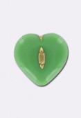 Coeur 14 mm jade gold x1