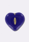 Coeur 14 mm lapis lazuli gold x1
