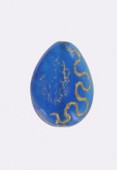 Palet goutte 13x11 mm dark blue gold x1