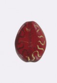 Palet goutte 13x11 mm garnet gold x1