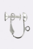 Clip à vis boule 13 mm argent x2