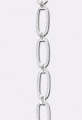 Chaîne à maillon ovale 13x6 mm argent x20 cm