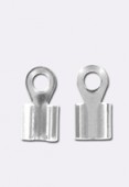 Embout pour cordon 3 mm argent x2