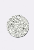 Estampe pendentif pion froissé 16 mm argent x1