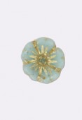 Fleur Pop 8 mm light blue gold x2