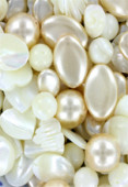 Lot de perles en verre nacrée et nacre x100g