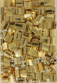 Miyuki Tila Beads TL-0191 24 kt gold plated x5g