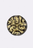 Palet bombé 13 mm black diamond gold x1