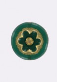 Palet fleur 14 mm emerald gold x1