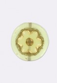 Palet fleur 14 mm white opal gold x1