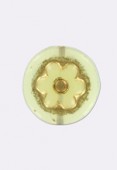 Palet fleur 14 mm white opal gold x1