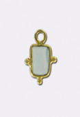 Pendentif amazonite / argent 925 doré 11x7 mm x1