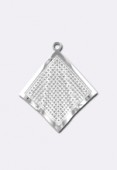 Estampe pendentif bella 27x27 mm argent x1