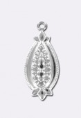 Estampe pendentif goutte 20x9 mm argent x1