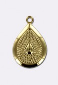 Estampe pendentif goutte Mascate 17x12 mm or x1
