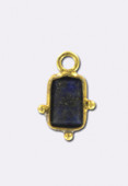 Pendentif lapis lazuli/ argent 925 doré 11x7 mm x1