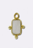 Pendentif quartz rutile / argent 925 doré 11x7 mm x1