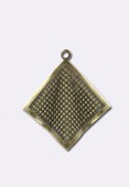 Estampe pendentif bella 27x27 mm bronze x1