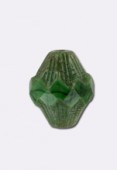 Perle bicône 13x10 mm green x1