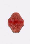 Perle bicône 13x10 mm red x1