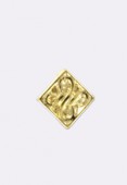Perle en métal carré 4.5 mm or x2