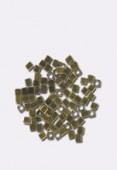 Perle en métal cube 2 mm bronze x6