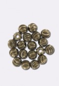 Perle en métal melon 6 mm bronze x2