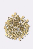 Perle en métal cube 2 mm or x6