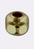 Perle en métal hexagone 4 mm bronze x 10