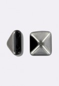 Pyramide bead 13x12 mm chrome x1