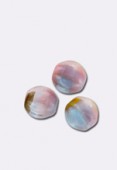 Ronde 6 mm melon pink blue x4