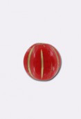 Ronde 8 mm melon rouge or x4