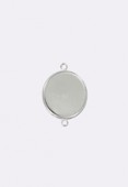 Support pour cabochon intercalaire 10 mm argent x1