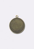 Support pour cabochon 12 mm bronze x1