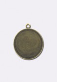 Support pour cabochon 14 mm bronze x1