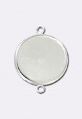 Support pour cabochon intercalaire 16 mm argent x1