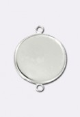 Support pour cabochon intercalaire 16 mm argent x1