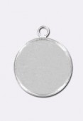 Support pour cabochon 18 mm argent x1