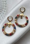 Boucles d'oreilles Soleil Tissé