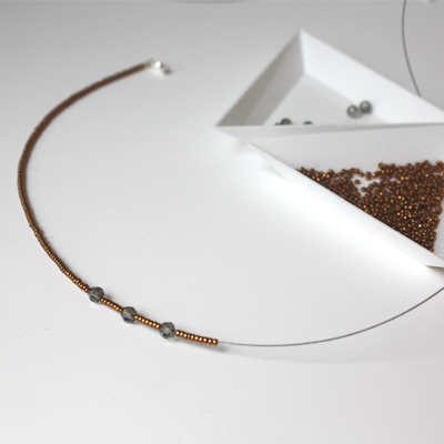 collier crystal mesh matiere premiere