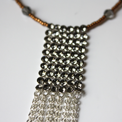 collier crystal mesh matiere premiere