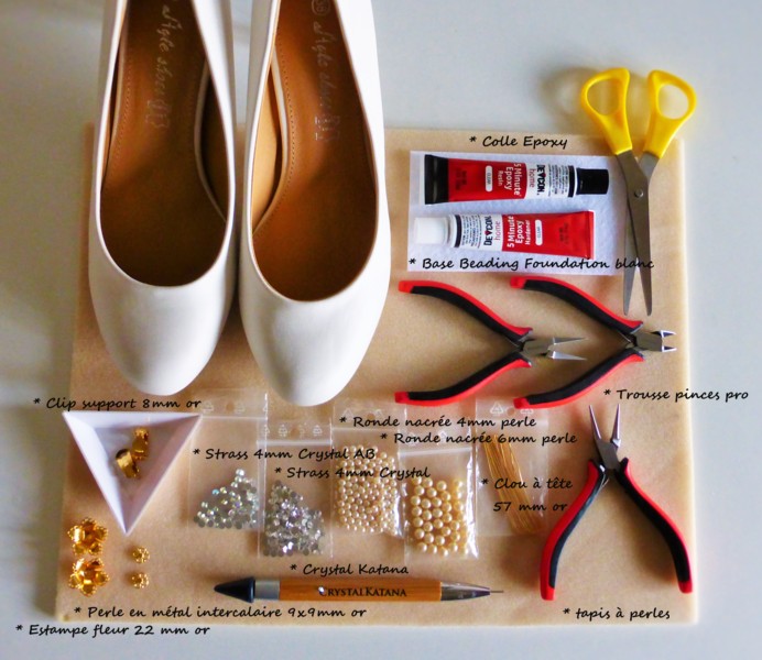 materiel necessaire les chaussures de la mariée atelier matiere premiere