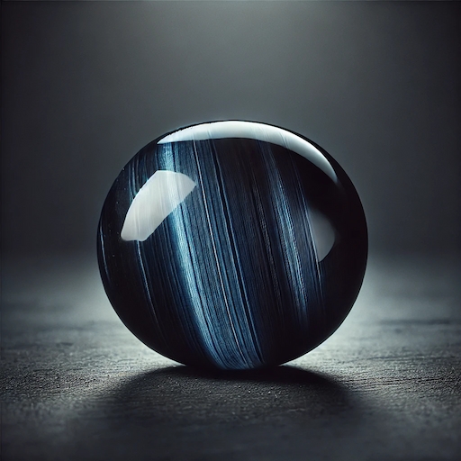 Image d’une pierre oeil de faucon avec des reflets bleus